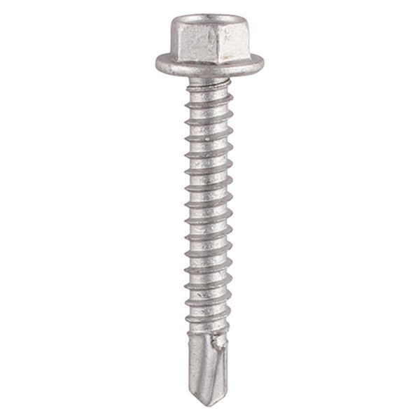 4.8mm x 25mm Hex Head A3 304 Stainless Steel Self Drilling Screws  Box of 100
