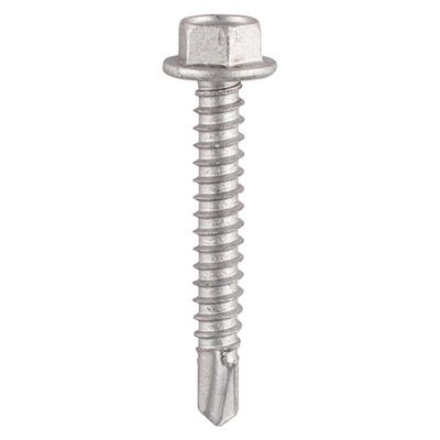 4.8mm x 25mm Hex Head A3 304 Stainless Steel Self Drilling Screws  Box of 100