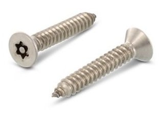 No.12 x 4 inch  (5.5 x 100) Torx Pin Csk AB Security A2 st.st  Box of 100