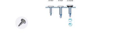 4.8 x 20mm Low Profile Head A2 Stainless Steel Stitching Screws (External Coated)   (Box of 100)