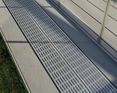 Aluminium Drainage Channel for Decking  21mm x 140mm x 4000mm