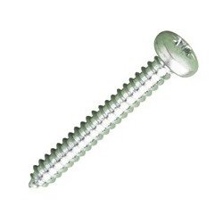3.5 x 16mm (No.6 x 5/8) Pozi Pan Self Tapping Screws Din 7981 Stainless Steel A4 316 Pack of 100