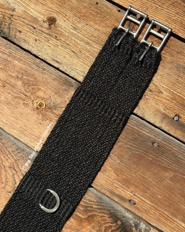 Sangle De Cheval Vaquero En Mohair – Bordeaux/naturel/vert Forêt, Taille 34, Neuve