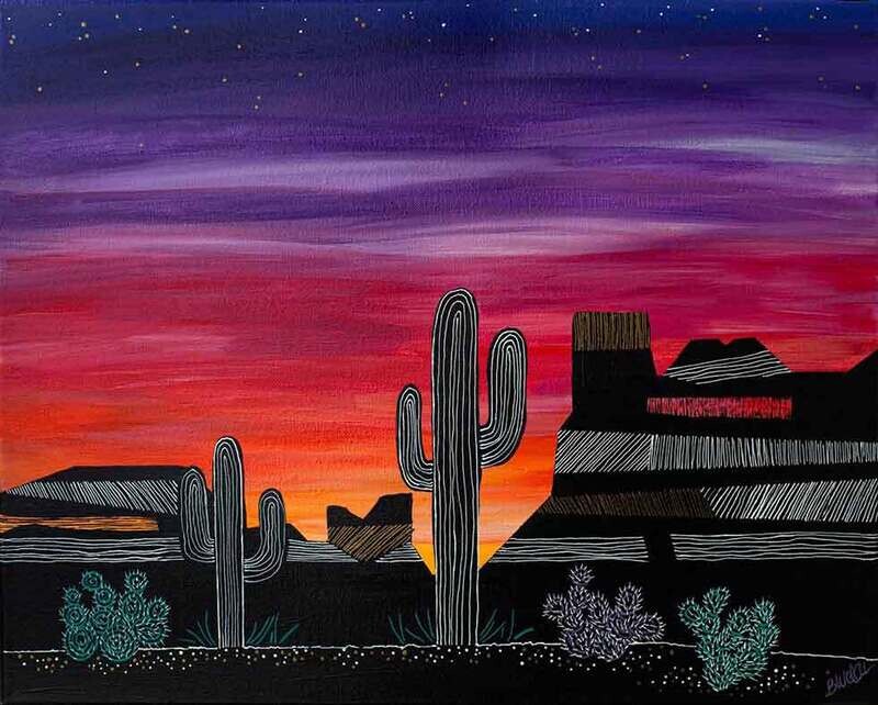 8x10 Desert Sunset Print