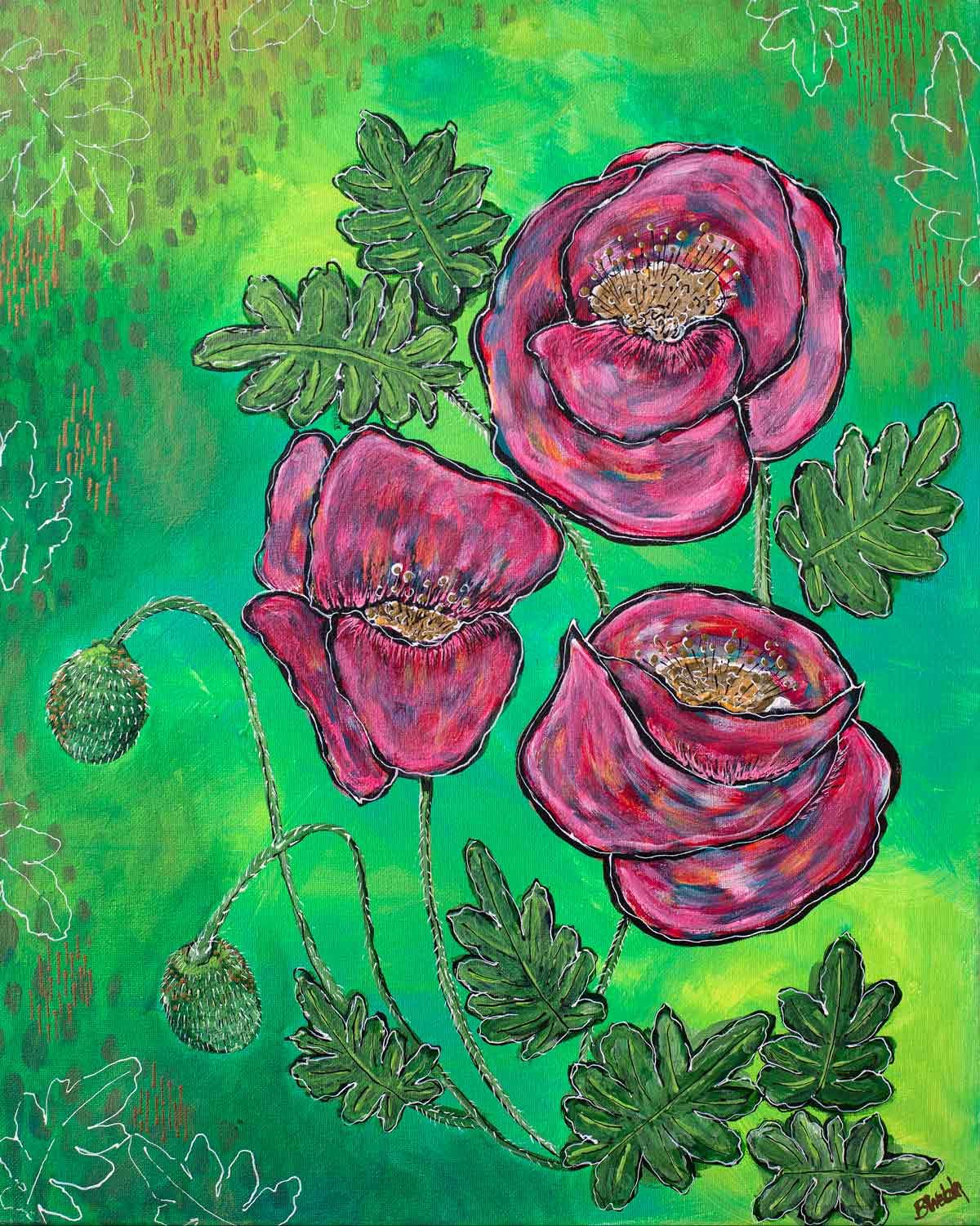 16x20 Yeah, Poppies 16x20 Yeah, Poppies