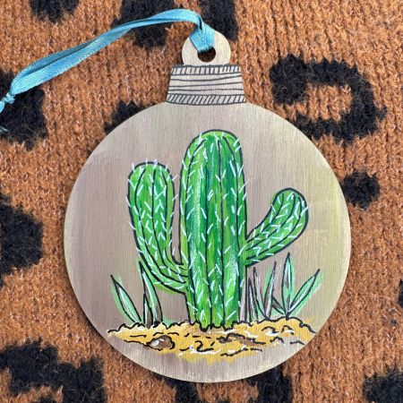 Cactus Circle Ornament