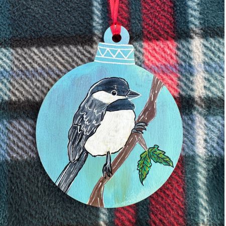 Chickadee Circle Ornament