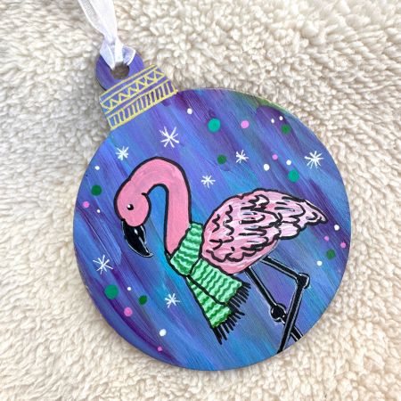Flamingo Circle Ornament