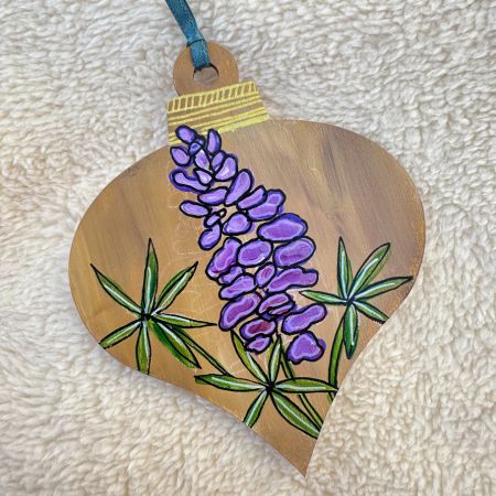 Lupine Teardrop Ornament