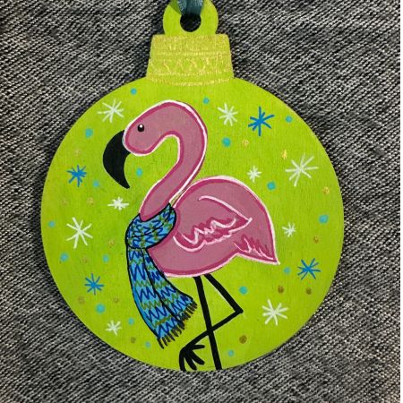 Flamingo II Circle Ornament