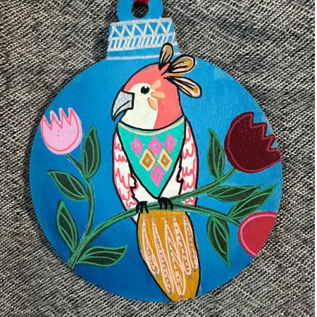 Fancy Bird Circle Ornament