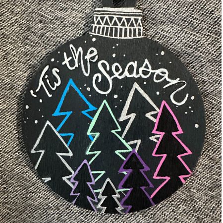 Tis The Season Circle Ornament