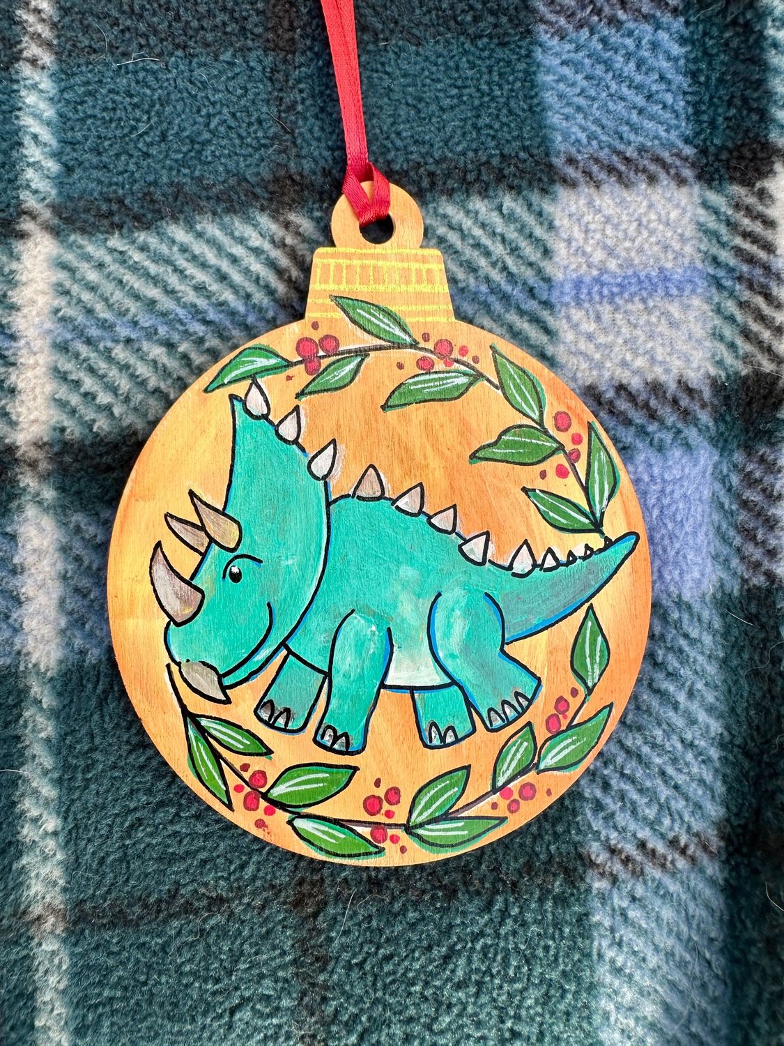 Triceratops Circle Ornament Triceratops Circle Ornament