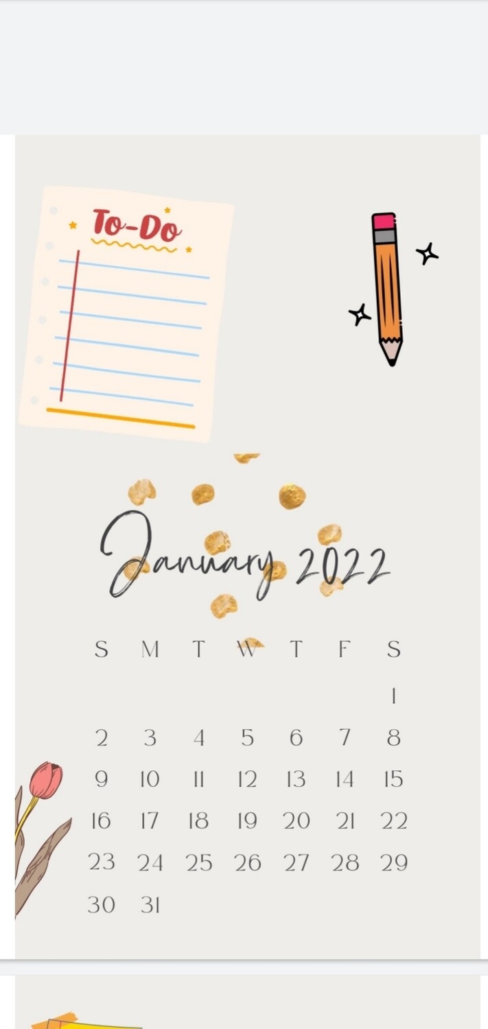 Aesthetic 2022 Calendar | cute 2022 planners