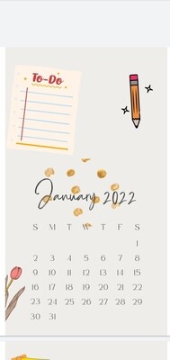 Aesthetic 2022 Calendar | cute 2022 planners