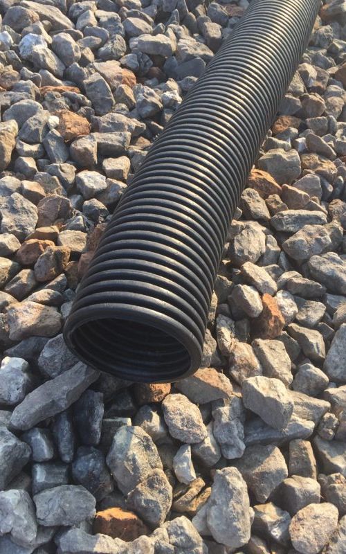 ADS 4" x 10' Singlewall Corrugated Solid Drain Pipe