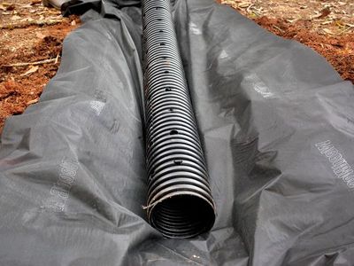 ADS 4" inch x 10' ft Singlewall Corrugated Perforated Drain Pipe