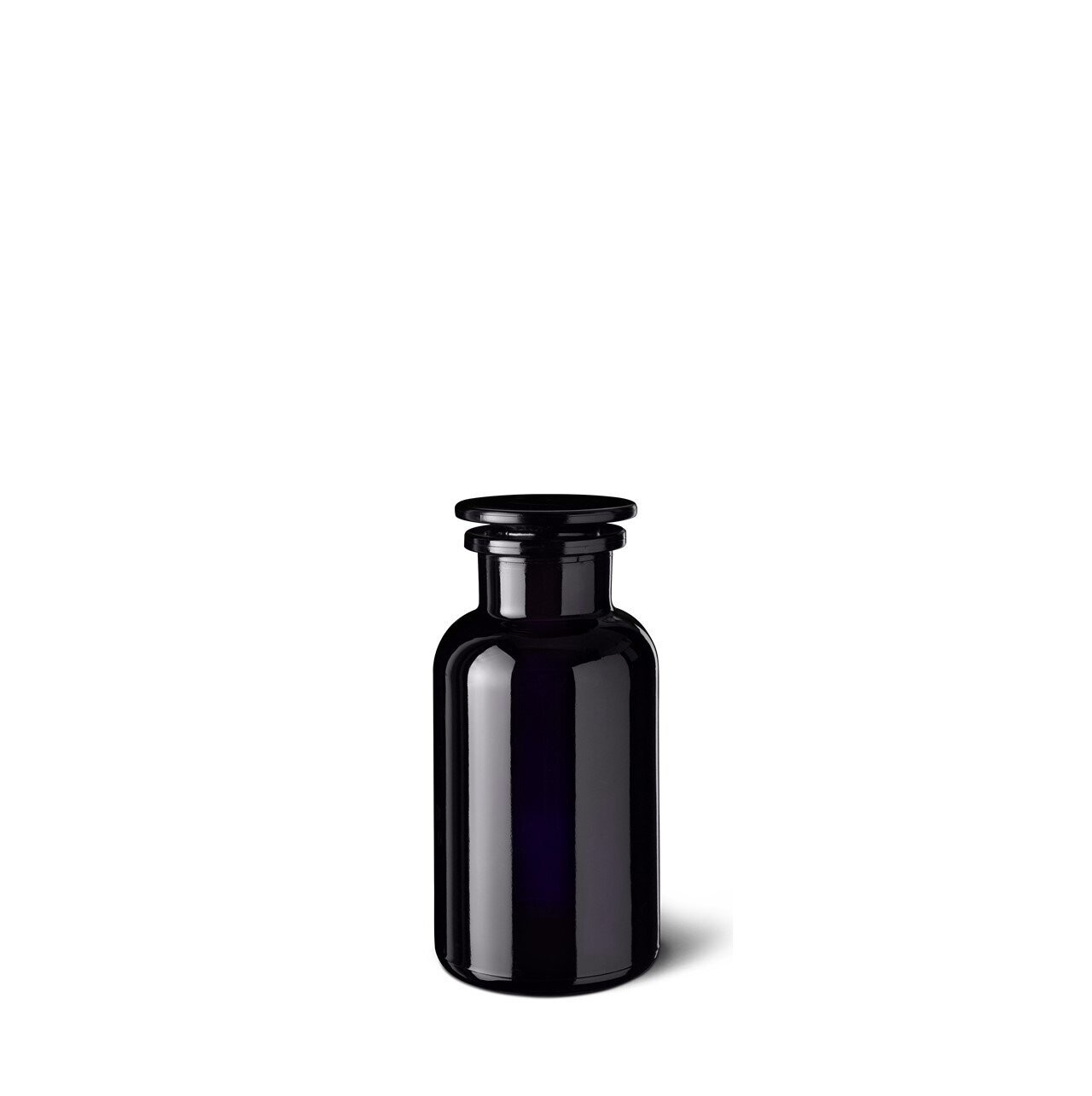 Miron Violettglas Apothekerflasche  250 ml. Optional mit Aufkleber "Blume des Lebens"