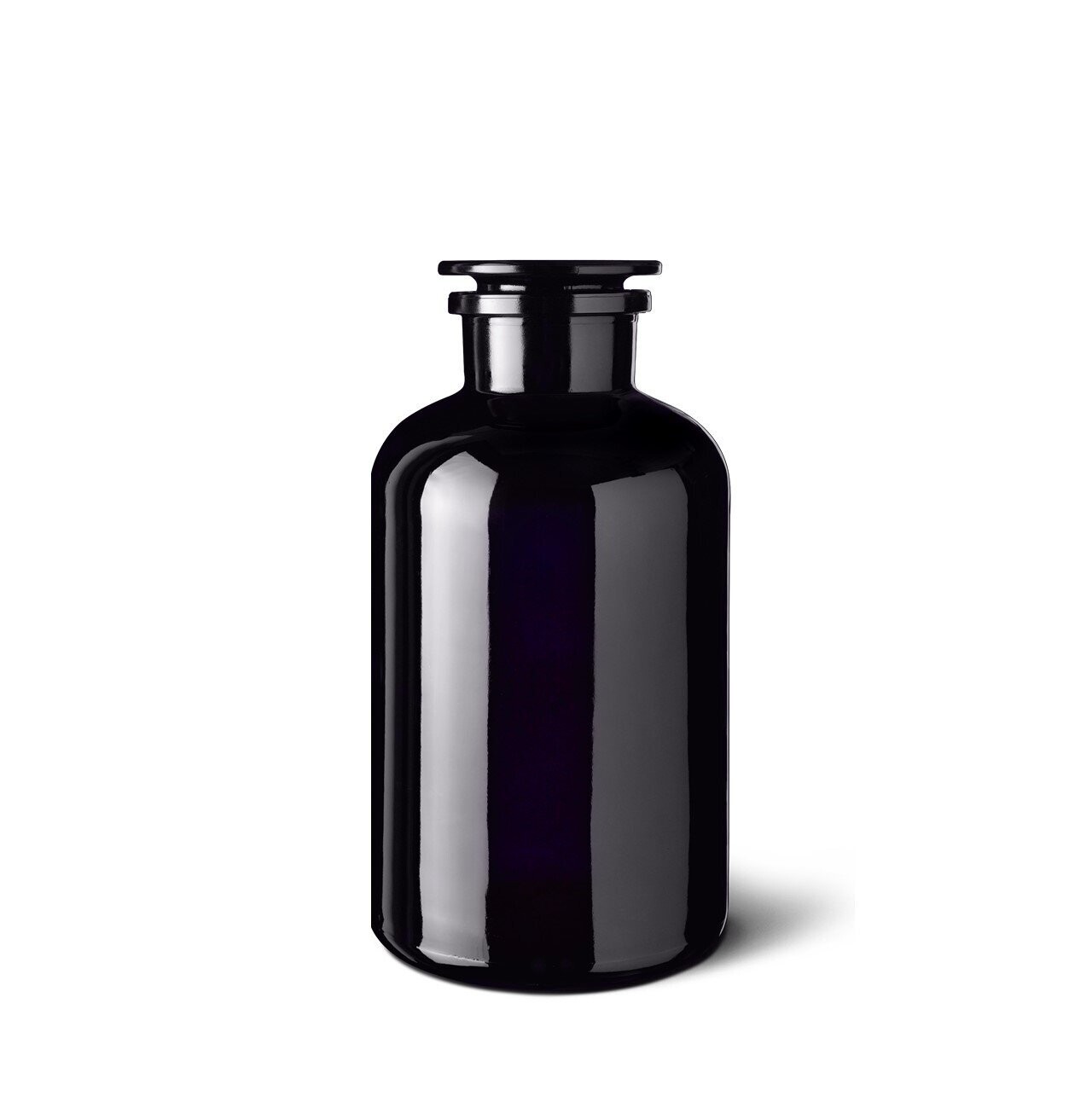 Miron Violettglas Apothekerflasche 1000 ml. Optional mit Aufkleber "Blume des Lebens"