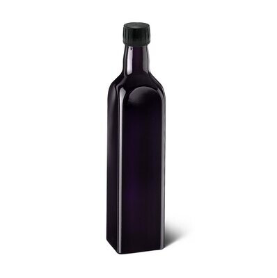 Miron Violettglas eckige Ölflasche 1000 ml