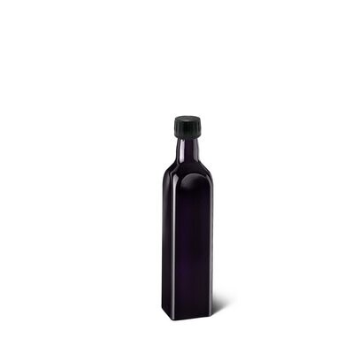 Miron Violettglas eckige Ölflasche 250 ml