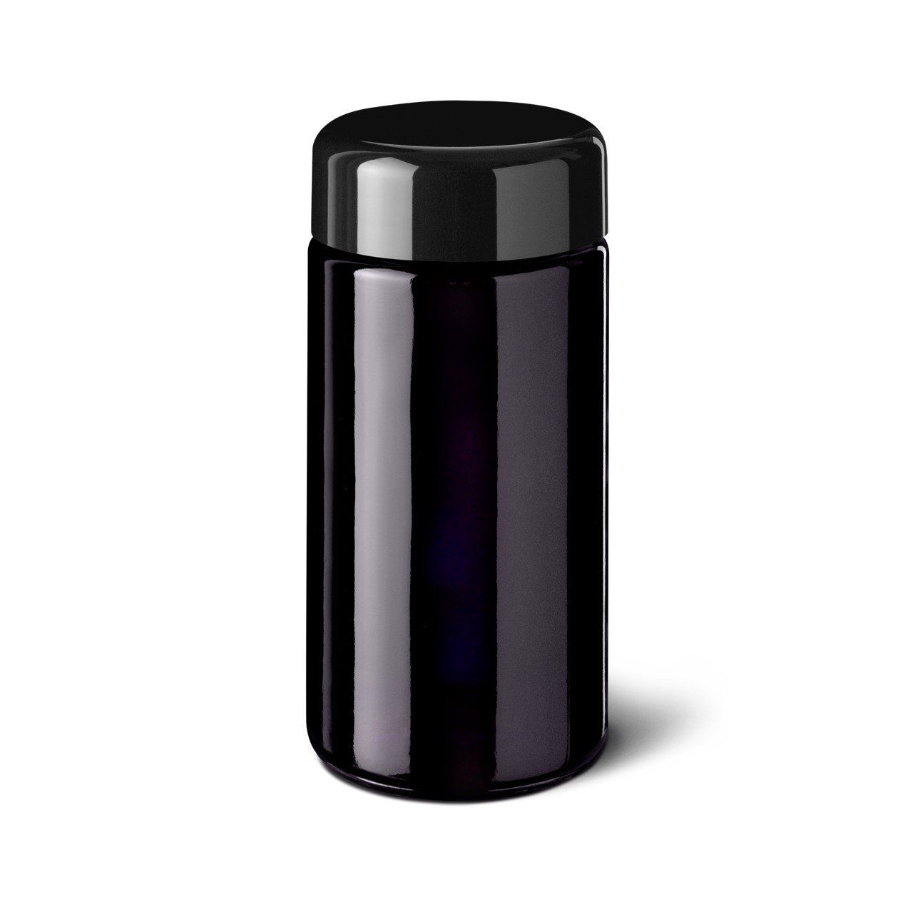 Miron Violettglas Weithalsglas   50 ml. Optional mit Aufkleber "Blume des Lebens", Aufkleber: Ohne