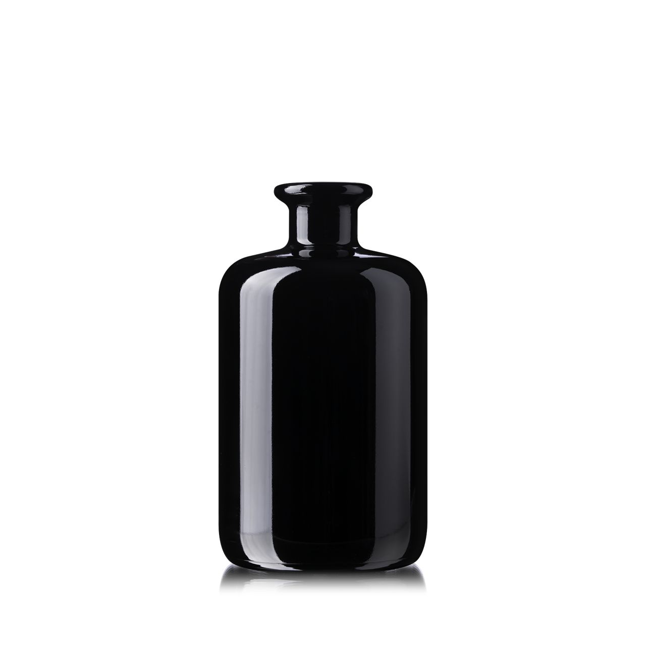 Miron Violettglas Duftflasche TAURUS. Optional mit Aufkleber "Blume des Lebens"