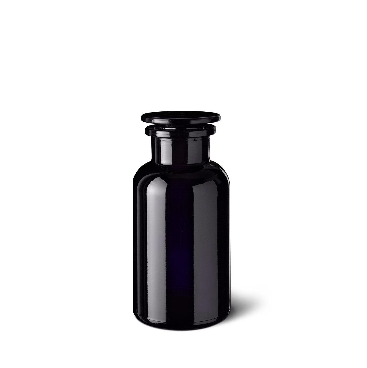 Miron Violettglas Apothekerflasche  500 ml. Optional mit Aufkleber "Blume des Lebens"