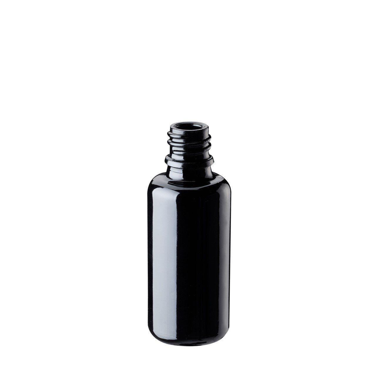 Miron Violettglas Flasche  10 ml niedrige Form. Unterschiedliche Verschlüsse.  Optional mit Aufkleber "Blume des Lebens"