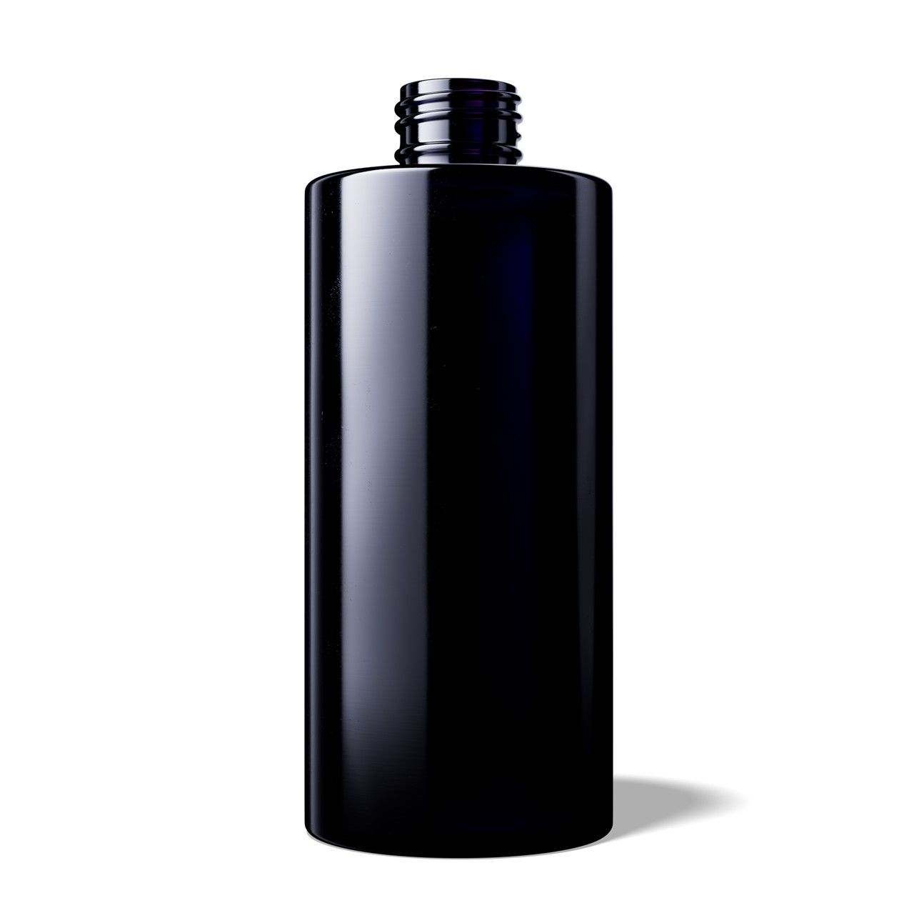Miron Violettglas Kosmetikflasche VIRGO 200 ml. Optional mit Aufkleber "Blume des Lebens"