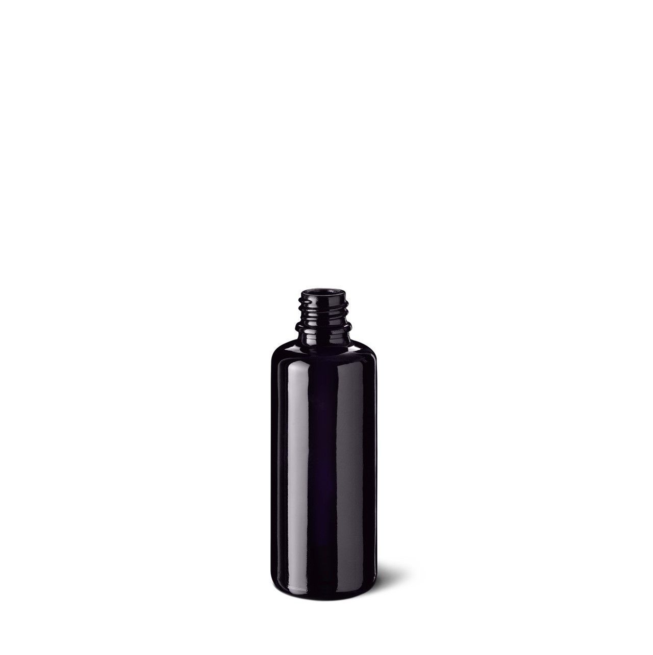 Miron Violettglas Flasche  50 ml.  Unterschiedliche Verschlüsse.  Optional mit Aufkleber "Blume des Lebens"