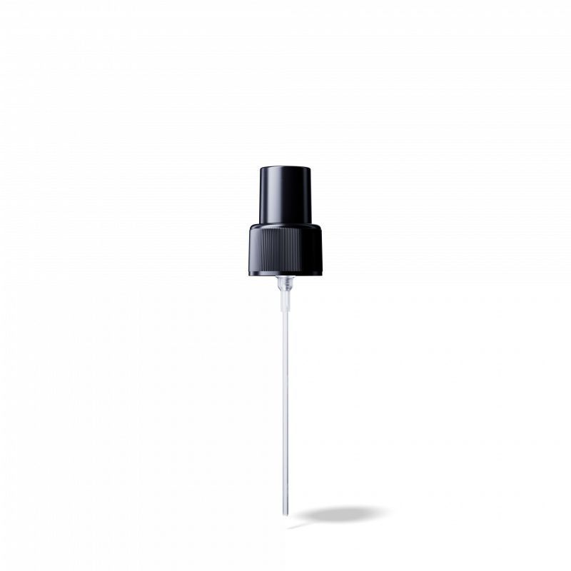 Sprayverschluss Classic 24/410, PP, schwarz, geriffelt, Dosis 0.14ml, schwarze Schutzkappe, 89mm