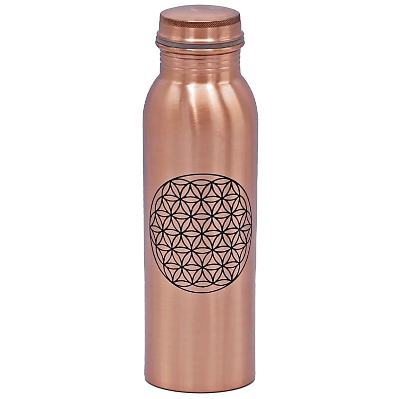 Kupferflasche Blume des Lebens bedruckt 750 ml