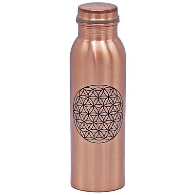 Kupferflasche Blume des Lebens bedruckt 750 ml