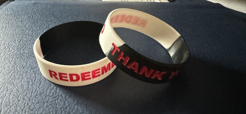 Redeemed Rubber Bracelet