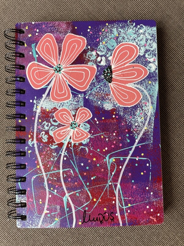 Visual Art Diary A5 120 Page (Orange Flower)