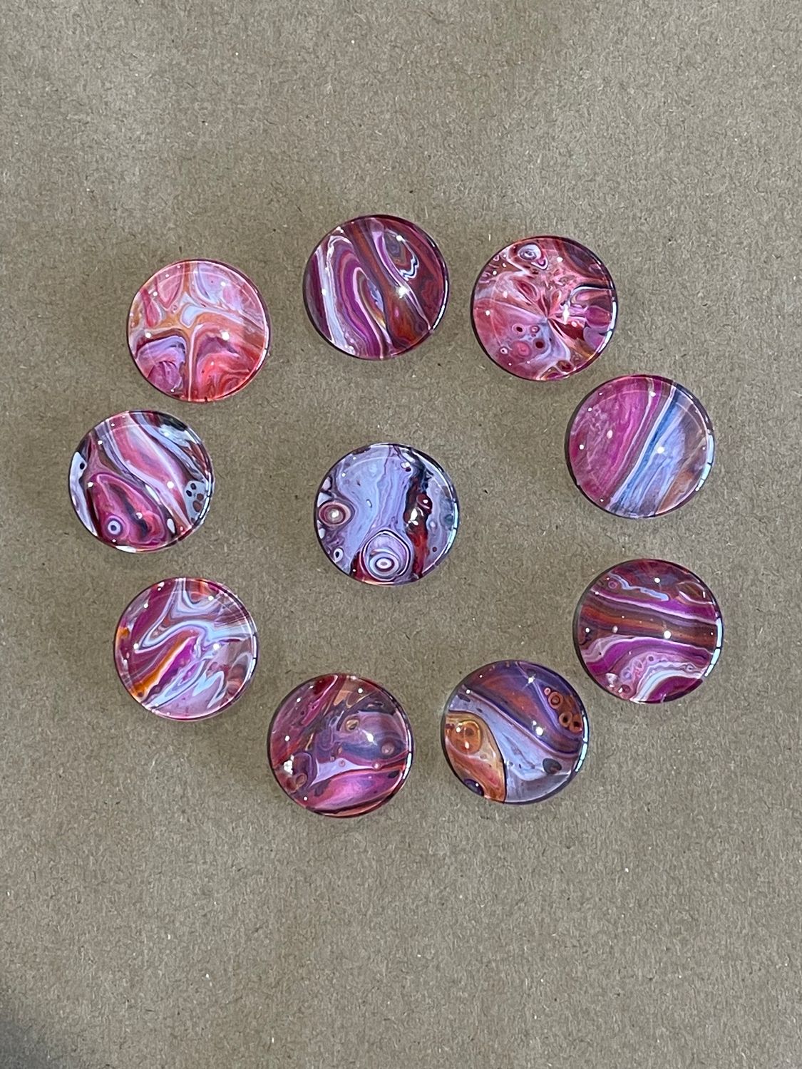 Handmade Unique Magnets X 10 (Set 37)