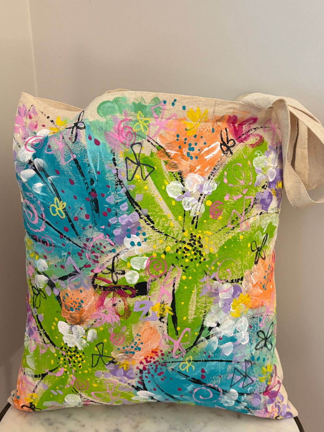 Hand Painted Tote Bag 1