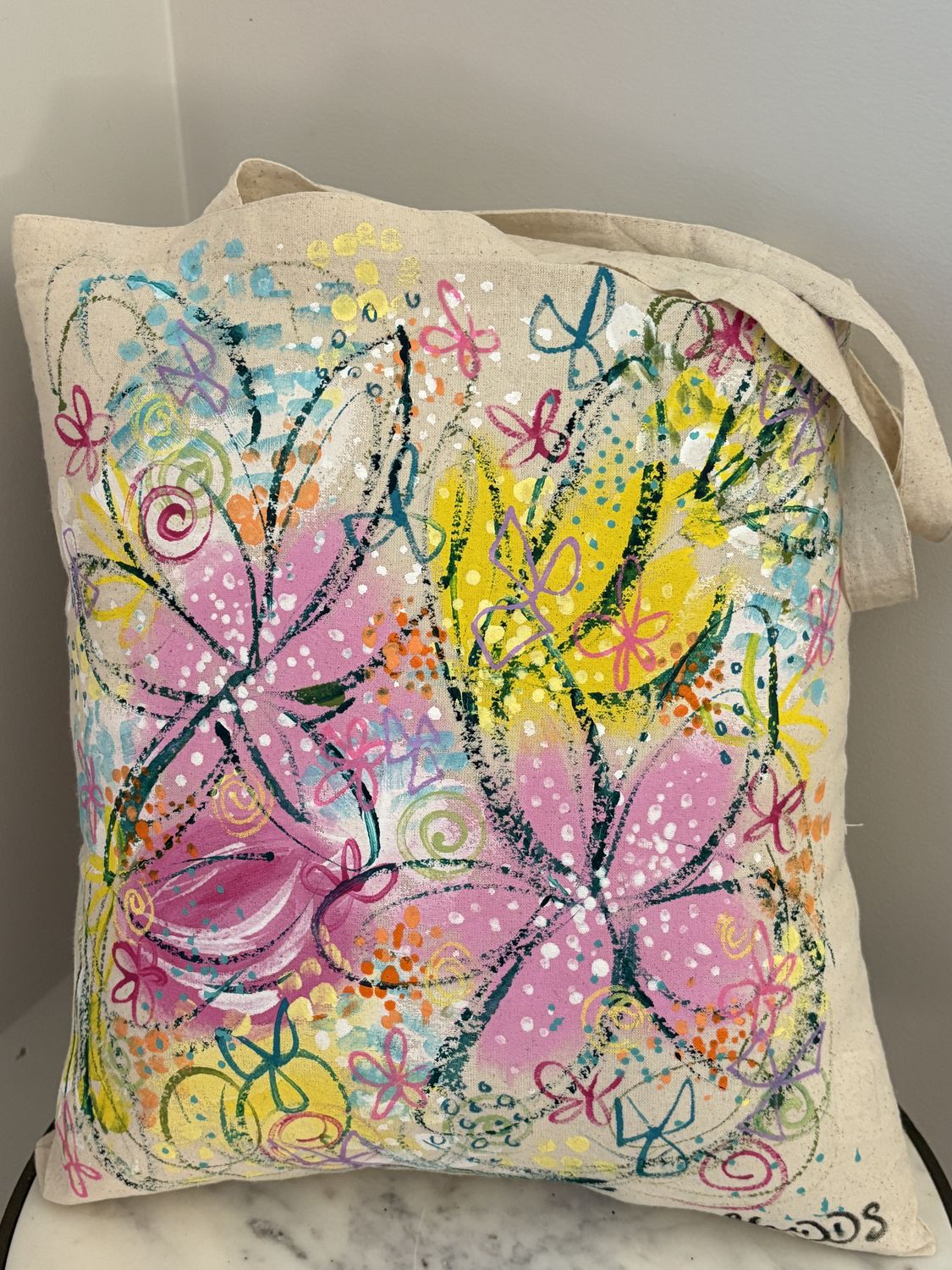 Hand Painted Tote Bag 3