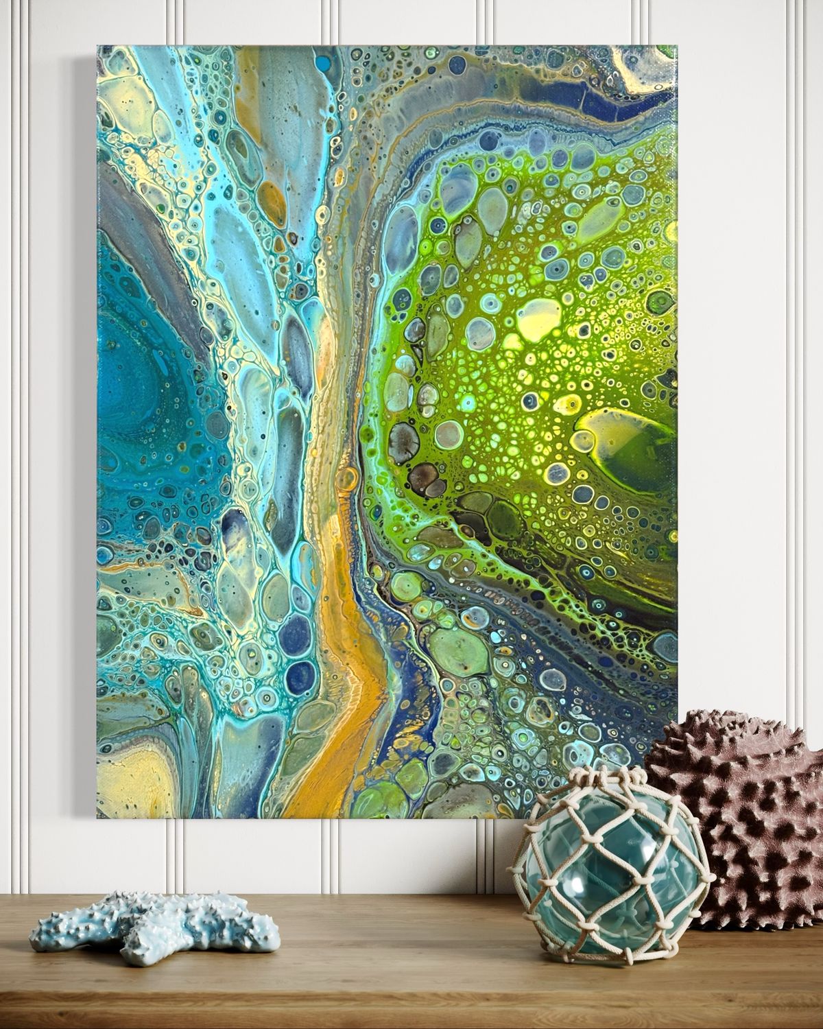 Below the Surface Acrylic Pour Painting