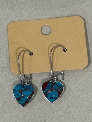 Earrings - Heart Paint Skin