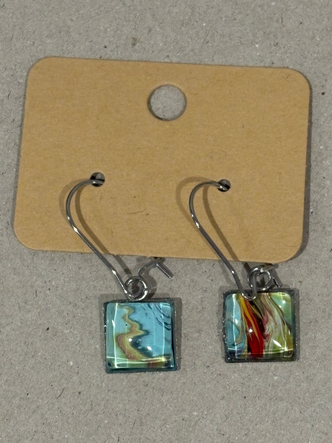 Earrings - Square Paint Skin
