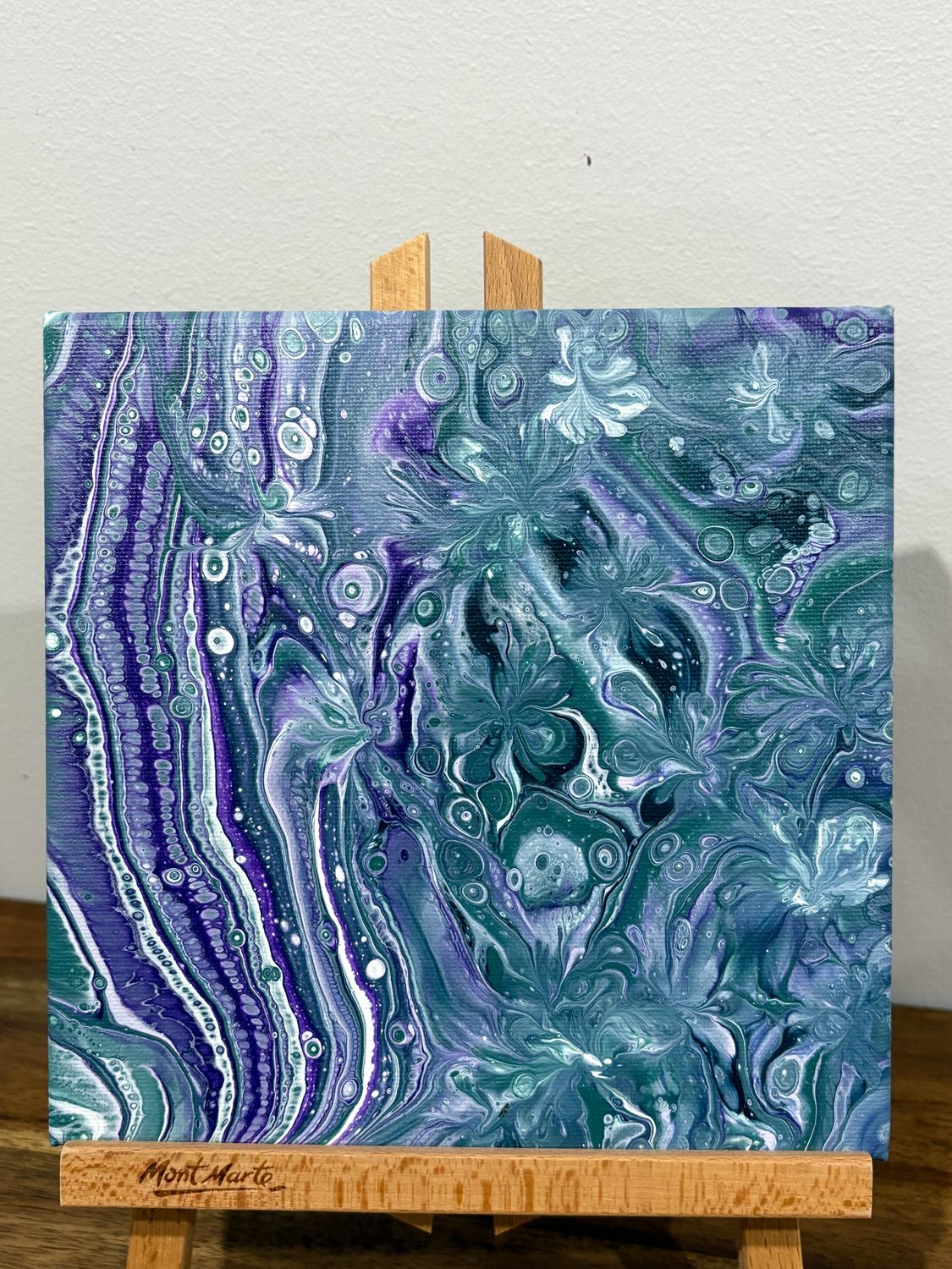 Table Top - Green &amp; Purple Tropics  + Display Easel