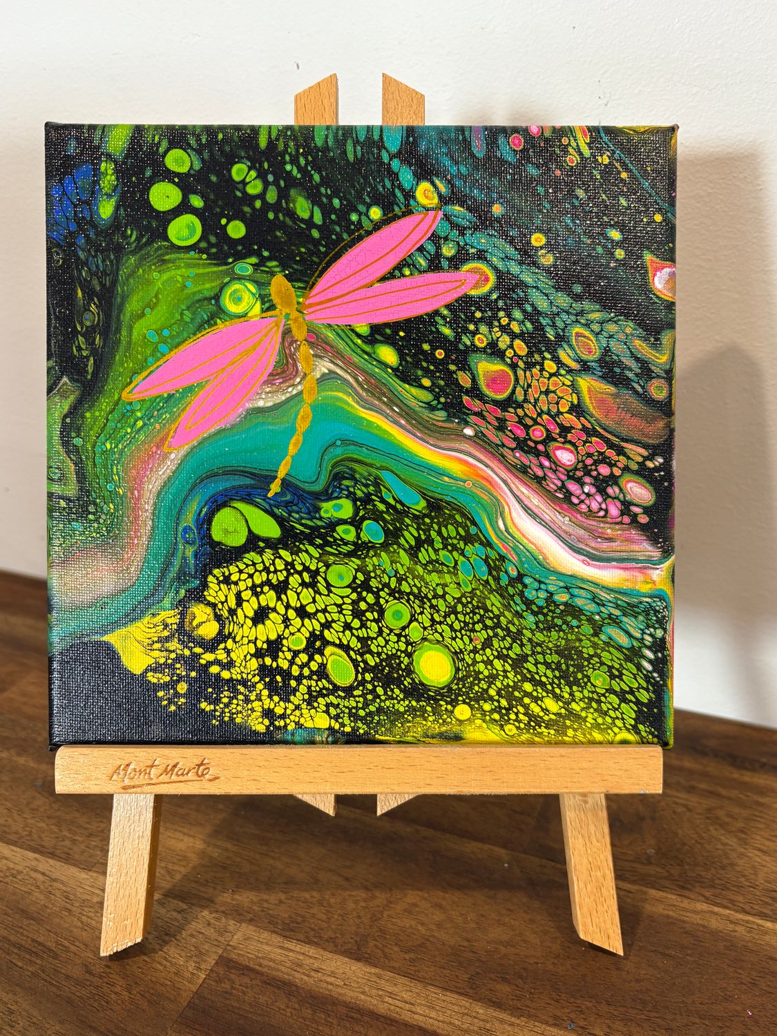 Table Top - Pink Dragonfly + Display Easel