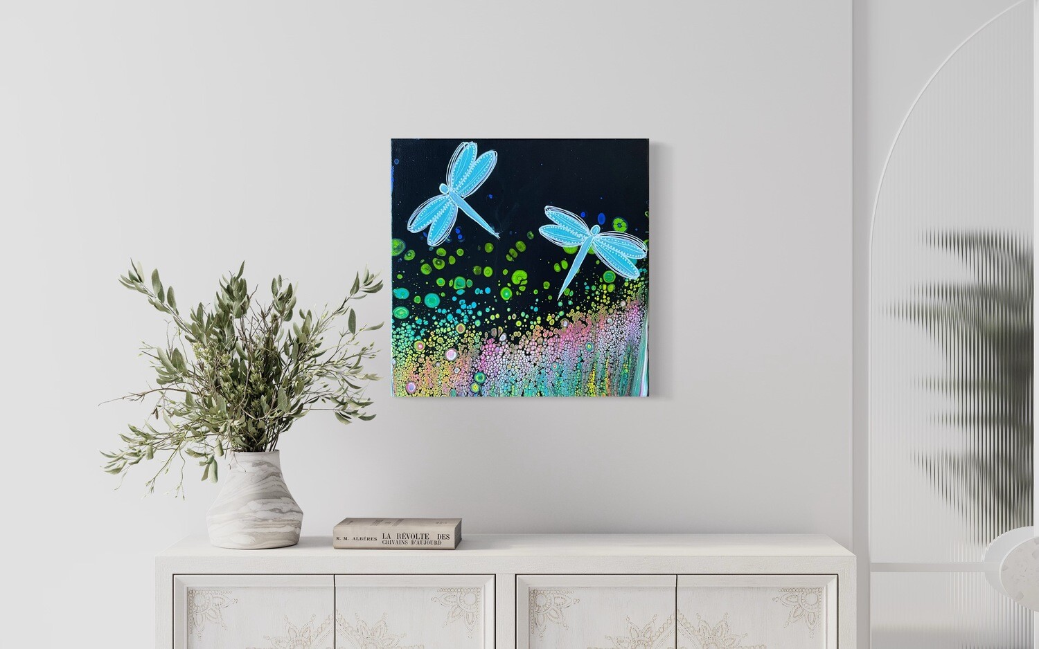 Pale Aqua Dragonflies