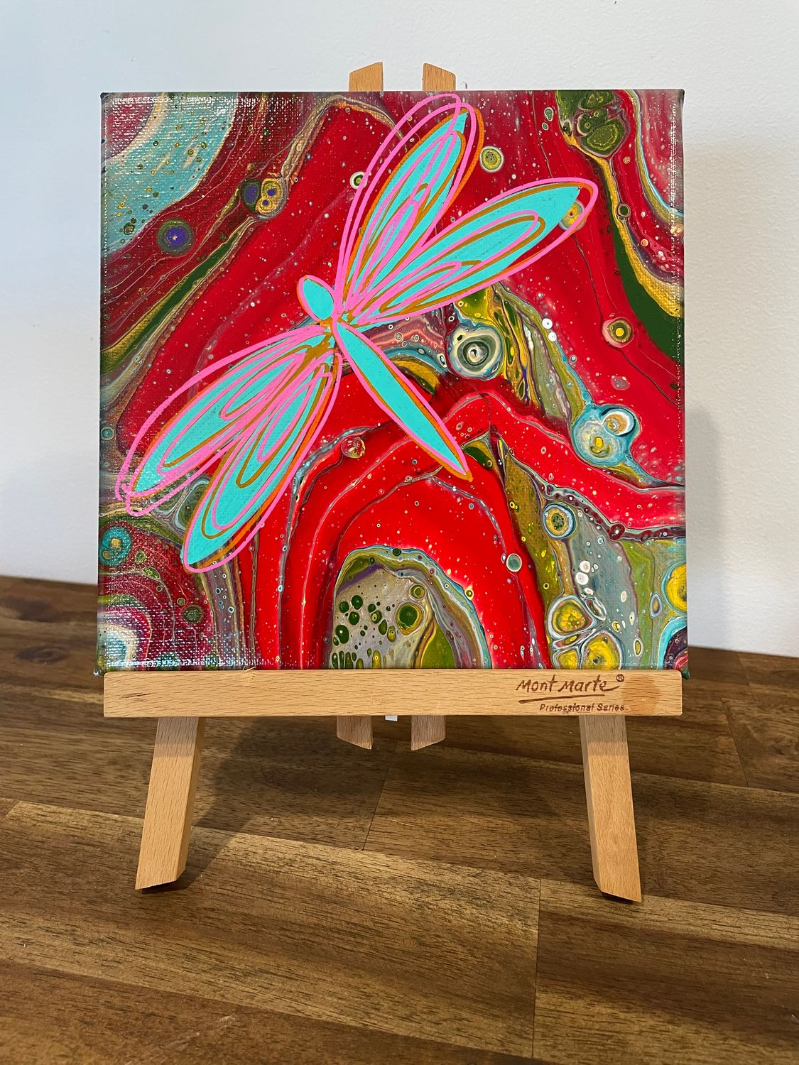 Table Top Bright Dragonfly + Display Easel