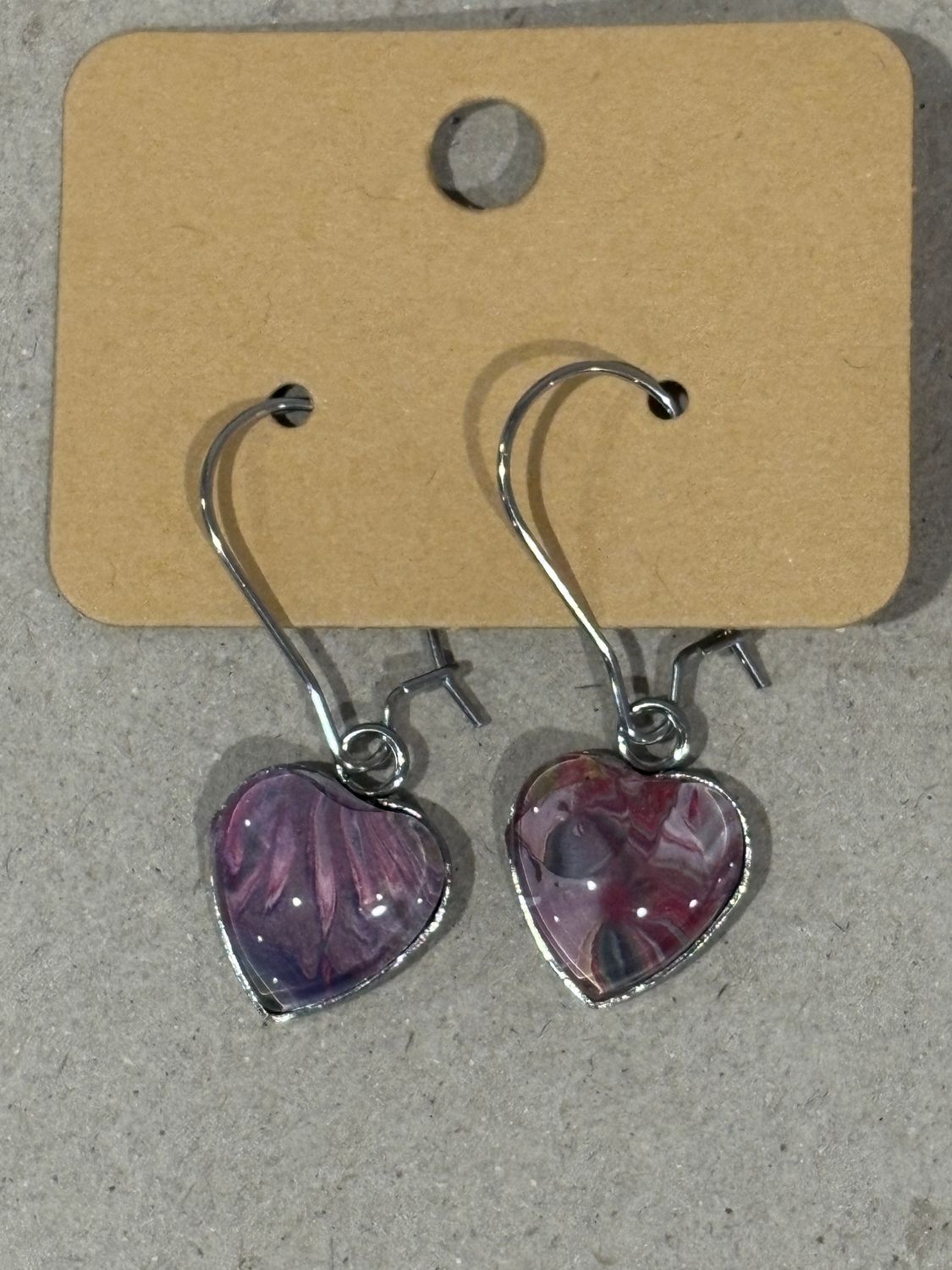 Earrings - Heart Paint Skin