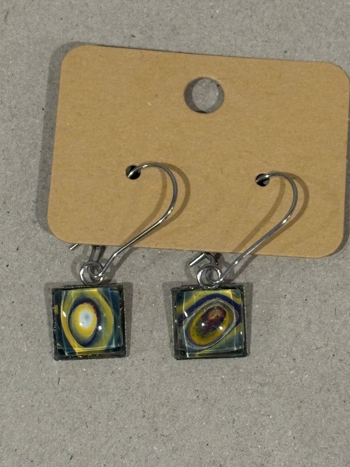 Earrings - Square Paint Skin