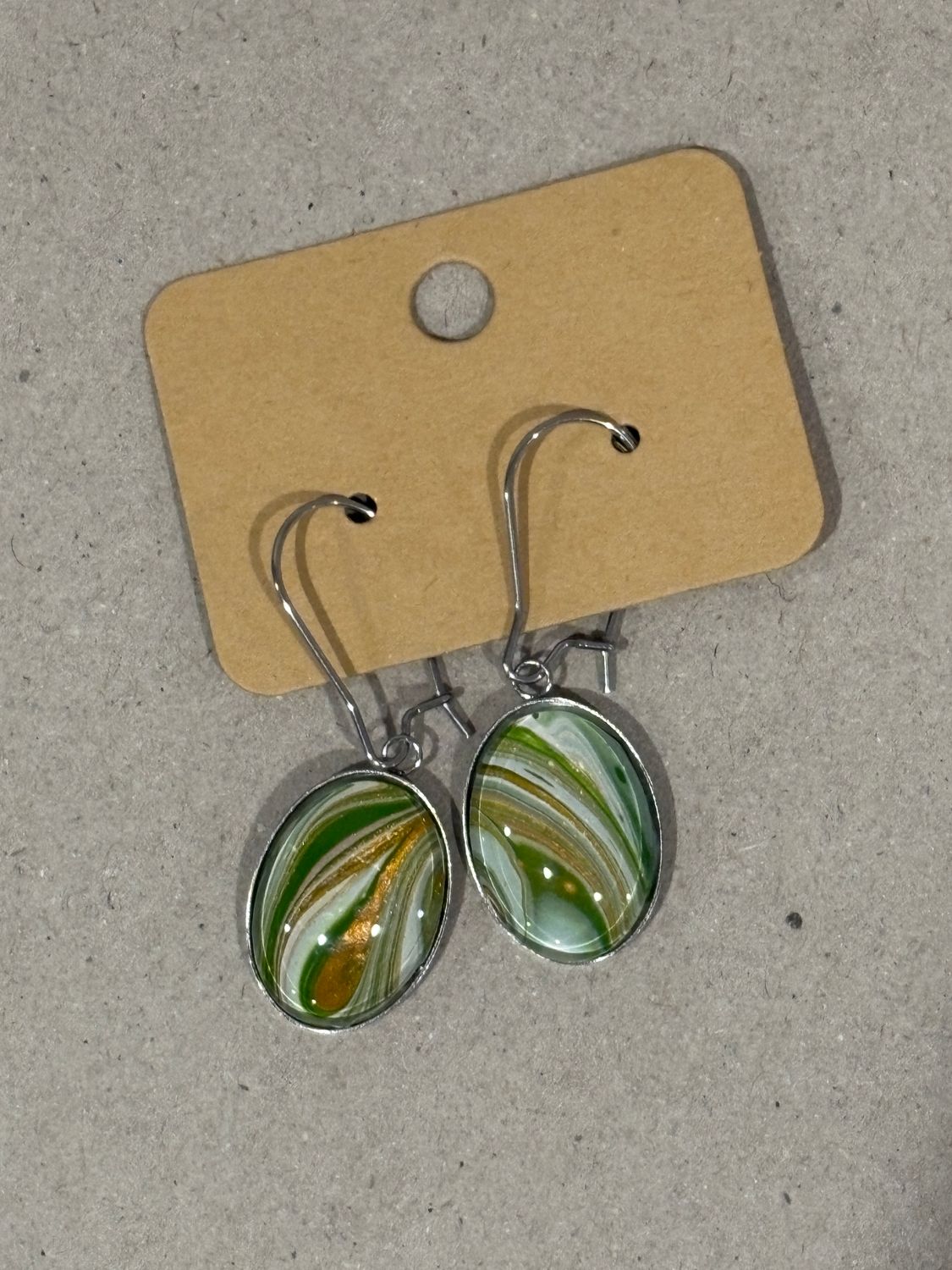 Earrings - Oval Paint Skin