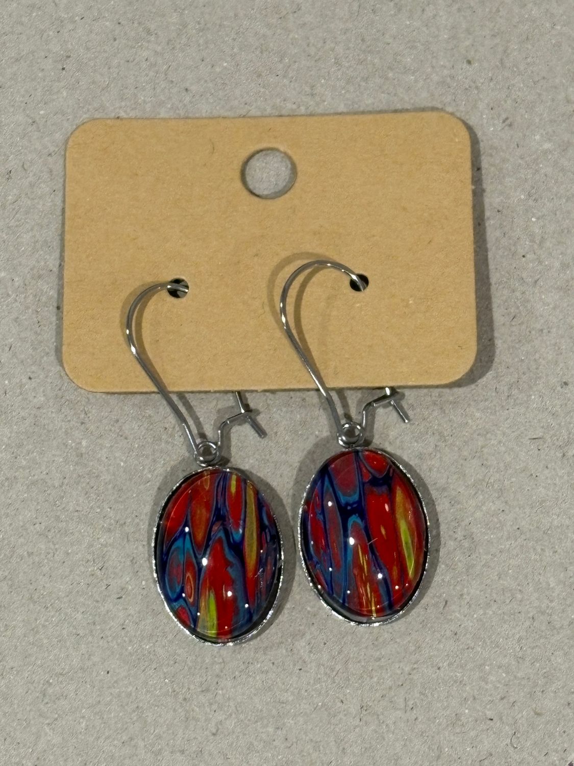 Earrings - Oval Paint Skin